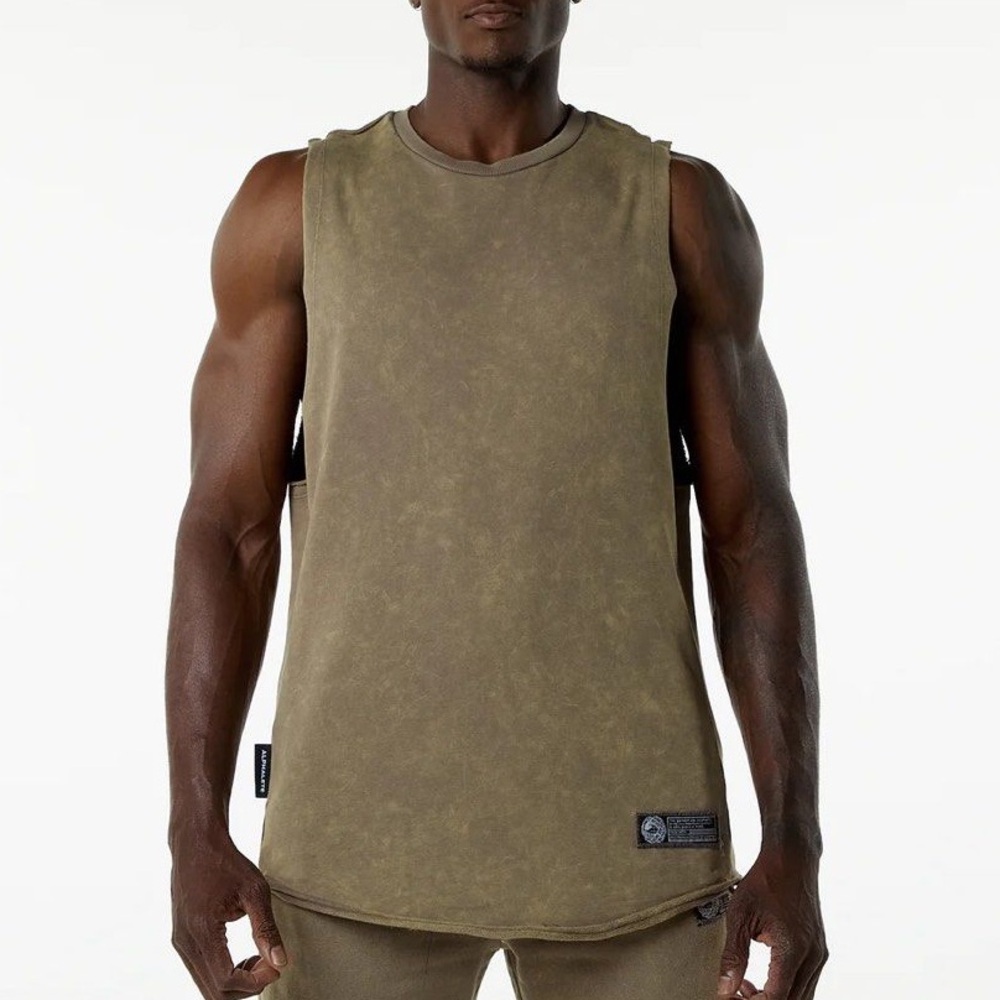 Alphalete Very Terry Cutoff Tank- Smokey Quartz